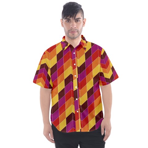 Geometric  Men s Short Sleeve Shirt by Sobalvarro