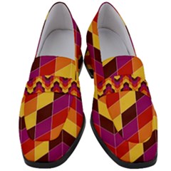 Geometric  Women s Chunky Heel Loafers by Sobalvarro