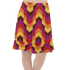 Geometric  Fishtail Chiffon Skirt by Sobalvarro