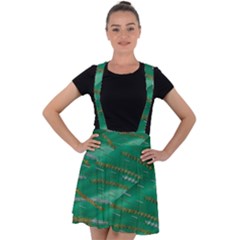 Colors To Celebrate All Seasons Calm Happy Joy Velvet Suspender Skater Skirt by pepitasart