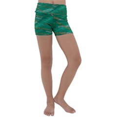 Colors To Celebrate All Seasons Calm Happy Joy Kids  Lightweight Velour Yoga Shorts by pepitasart