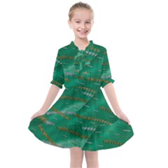 Colors To Celebrate All Seasons Calm Happy Joy Kids  All Frills Chiffon Dress by pepitasart