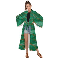 Colors To Celebrate All Seasons Calm Happy Joy Maxi Kimono by pepitasart