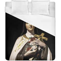 Virgin Mary Sculpture Dark Scene Duvet Cover (california King Size) by dflcprintsclothing