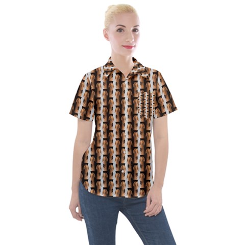 Snakeskin Women s Short Sleeve Pocket Shirt by Sparkle