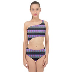 Digital Illusion Spliced Up Two Piece Swimsuit by Sparkle