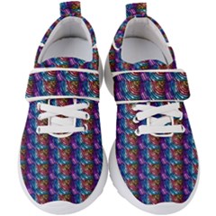 Abstract Illusion Kids  Velcro Strap Shoes by Sparkle