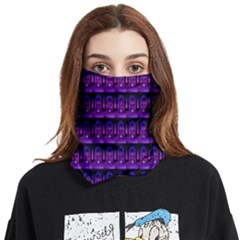 Violet Retro Face Covering Bandana (two Sides) by Sparkle
