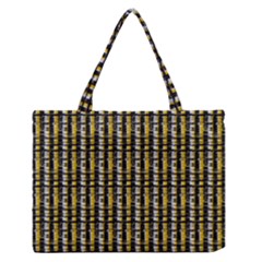 Digital Illusion Zipper Medium Tote Bag by Sparkle