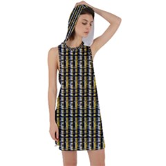 Digital Illusion Racer Back Hoodie Dress