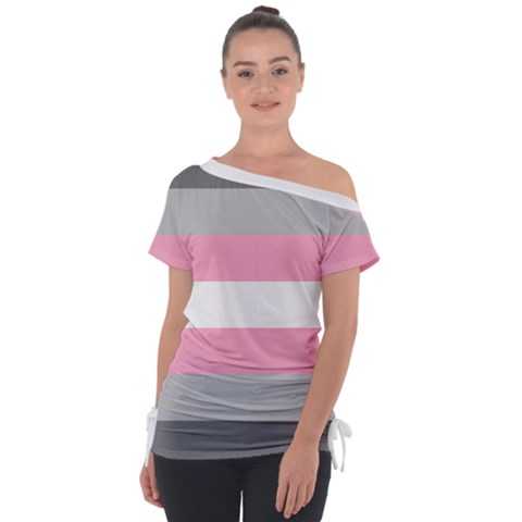 Demigirl Pride Flag Lgbtq Tie-up Tee by lgbtnation