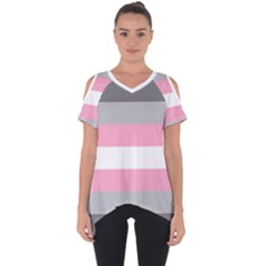 Demigirl Pride Flag Lgbtq Cut Out Side Drop Tee by lgbtnation