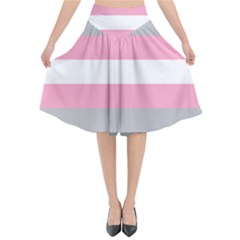 Demigirl Pride Flag Lgbtq Flared Midi Skirt by lgbtnation