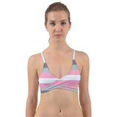 Demigirl Pride Flag Lgbtq Wrap Around Bikini Top by lgbtnation