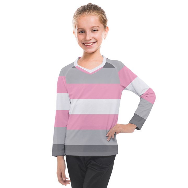 Demigirl Pride Flag LGBTQ Kids  Long Mesh Tee