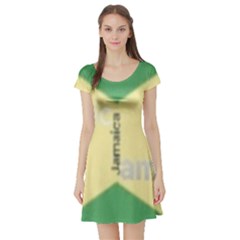 Jamaica, Jamaica  Short Sleeve Skater Dress by Janetaudreywilson