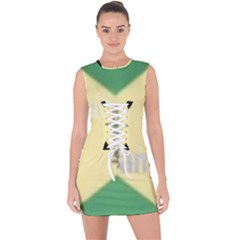 Jamaica, Jamaica  Lace Up Front Bodycon Dress