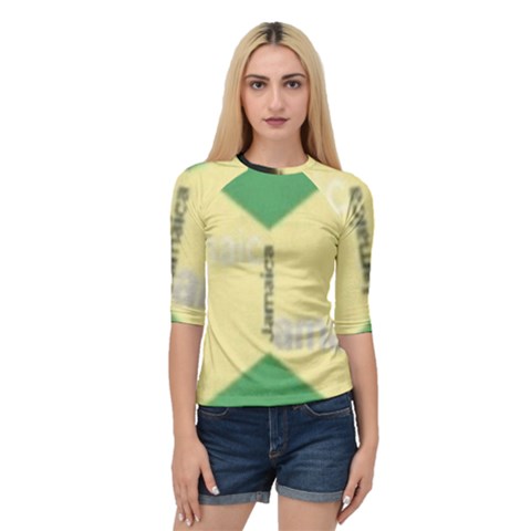 Jamaica, Jamaica  Quarter Sleeve Raglan Tee by Janetaudreywilson