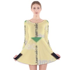 Jamaica, Jamaica  Long Sleeve Velvet Skater Dress by Janetaudreywilson