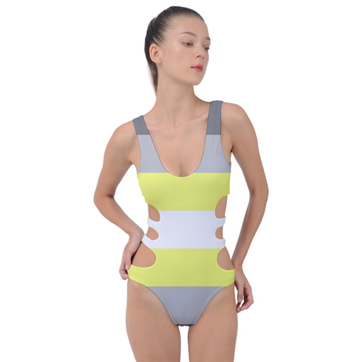 Deminonbinary Pride Flag LGBTQ Side Cut Out Swimsuit