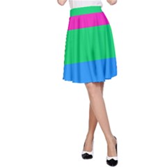 Polysexual Pride Flag Lgbtq A-line Skirt by lgbtnation