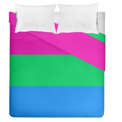 Polysexual Pride Flag Lgbtq Duvet Cover Double Side (queen Size)