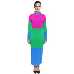 Polysexual Pride Flag Lgbtq Turtleneck Maxi Dress by lgbtnation