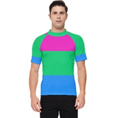 Polysexual Pride Flag Lgbtq Men s Short Sleeve Rash Guard by lgbtnation