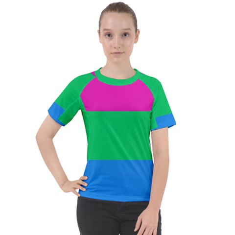 Polysexual Pride Flag Lgbtq Women s Sport Raglan Tee by lgbtnation