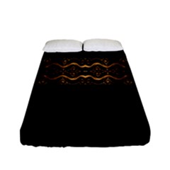 Luxury Ornate Minimal Style Dark Print Fitted Sheet (full/ Double Size) by dflcprintsclothing