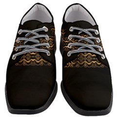 Luxury Ornate Minimal Style Dark Print Women Heeled Oxford Shoes by dflcprintsclothing