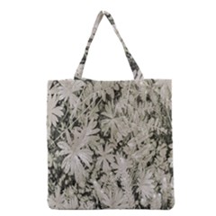 Pale Tropical Floral Print Pattern Grocery Tote Bag by dflcprintsclothing