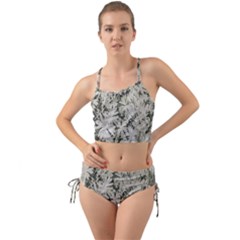 Pale Tropical Floral Print Pattern Mini Tank Bikini Set by dflcprintsclothing