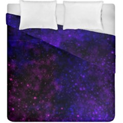 Blue,pink,red And Purple Galaxy Duvet Cover Double Side (king Size)