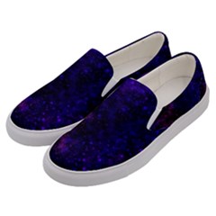 Blue,pink,red And Purple Galaxy Men s Canvas Slip Ons by Dazzleway