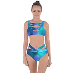 Blue Galaxy Bandaged Up Bikini Set  by Dazzleway