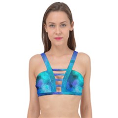 Blue Galaxy Cage Up Bikini Top by Dazzleway