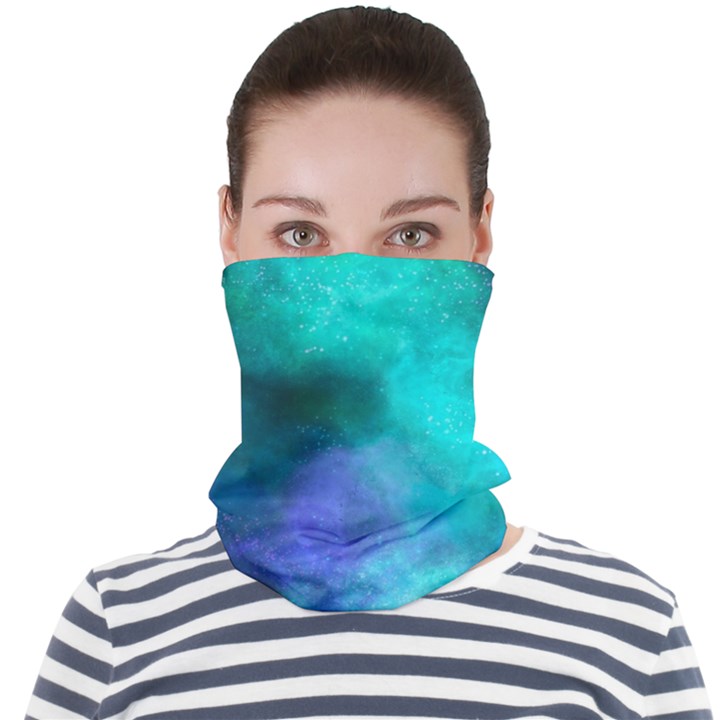 Blue Galaxy Face Seamless Bandana (Adult)