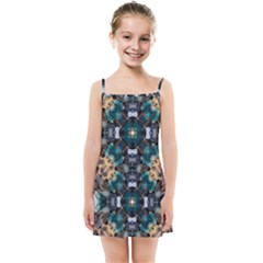 Teal And Gold Kids  Summer Sun Dress