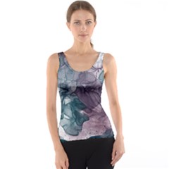 Teal And Purple Alcohol Ink Tank Top