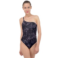 Pink Gray Galaxy Classic One Shoulder Swimsuit