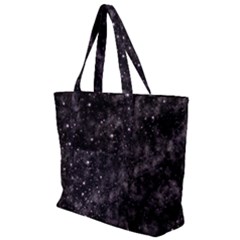 Pink Gray Galaxy Zip Up Canvas Bag