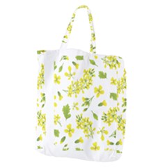 Yellow Flowers Giant Grocery Tote by designsbymallika