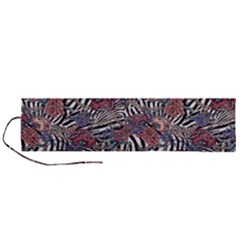 Zebra Chain Pattern Roll Up Canvas Pencil Holder (l)