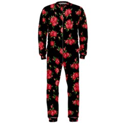 Red Roses Onepiece Jumpsuit (men)  by designsbymallika