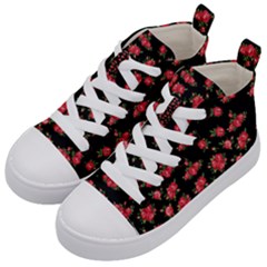 Red Roses Kids  Mid-top Canvas Sneakers