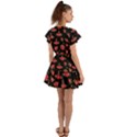 Red Roses Flutter Sleeve Wrap Dress View2