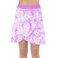 Pink Hentai Wrap Front Skirt