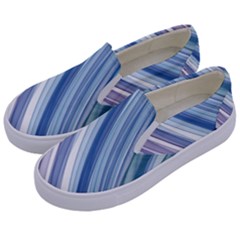 Rainbow Stripes Kids  Canvas Slip Ons by Dazzleway