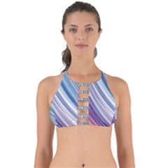 Rainbow stripes Perfectly Cut Out Bikini Top